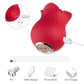 10-Speed Red Color Silicone Rose Sex Toy with Tongue