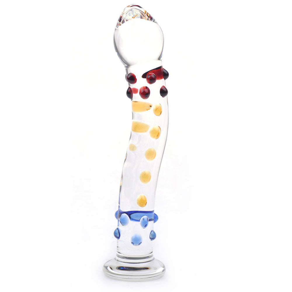 Colorful Textured Sensual Glass Dildo