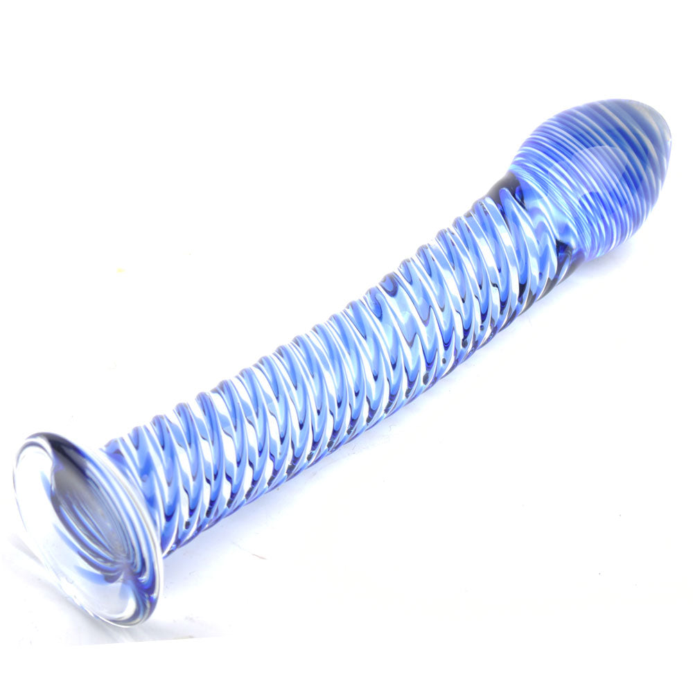 Blue Color Glass Dildo