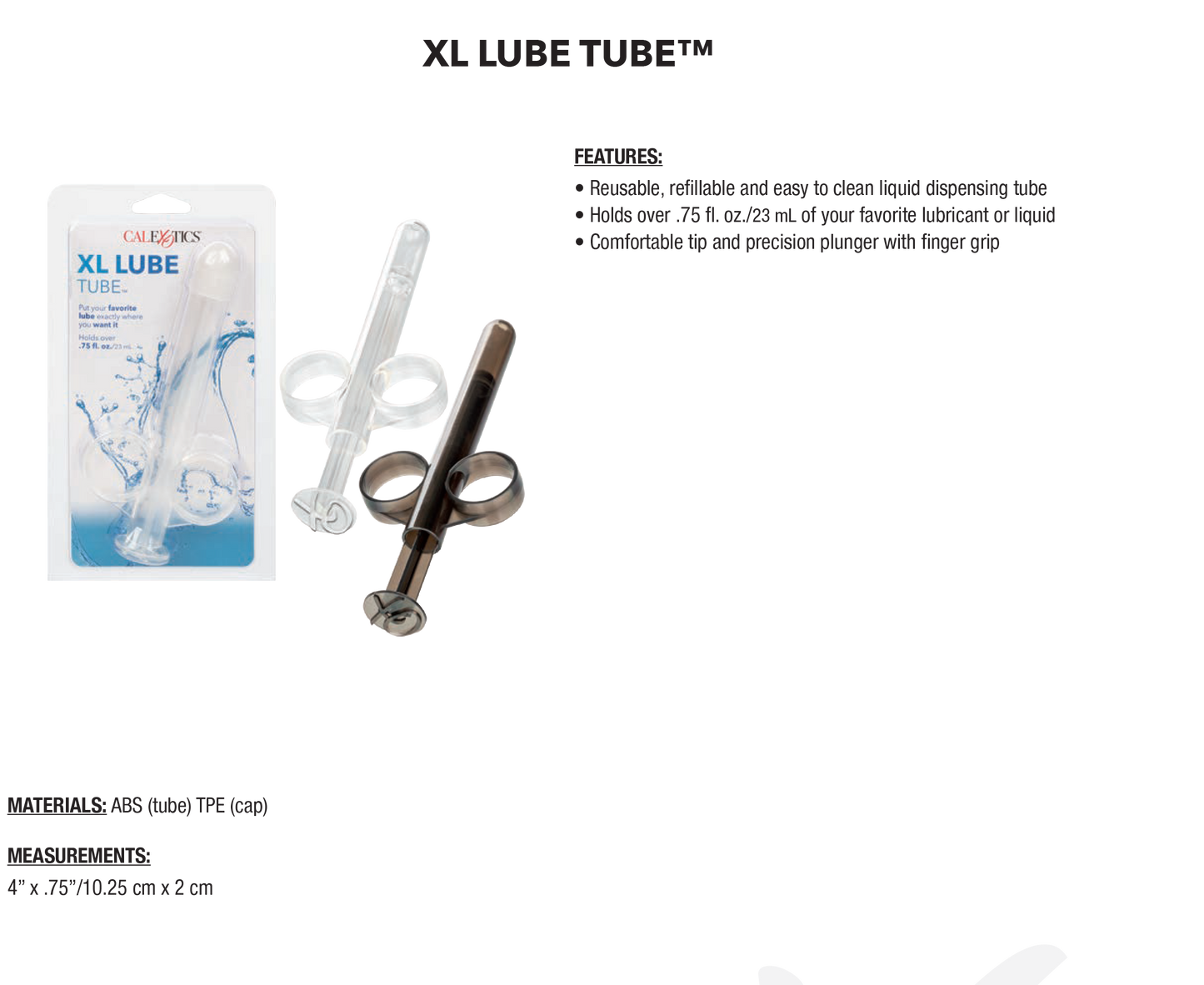 XL Lube Tube™ - Clear