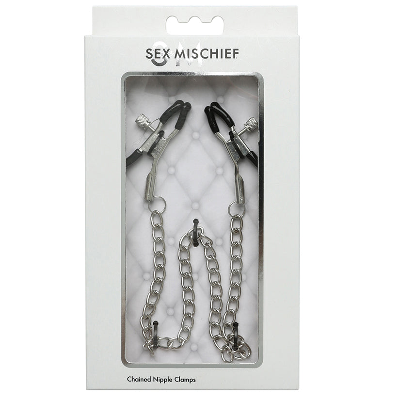 SPORTSHEETS - SEX & MISCHIEF CHAINED NIPPLE CLAMPS