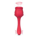 Silicone Clitoral Sucking Rose with 10 Speeds and G-Spot Vibrator