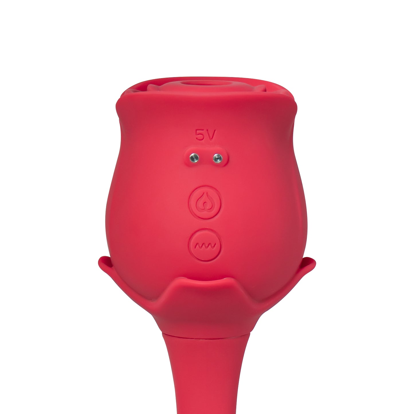 Silicone Clitoral Sucking Rose with 10 Speeds and G-Spot Vibrator