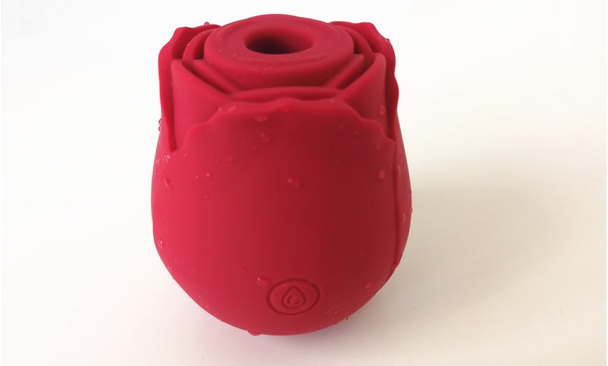 7-Funtion Silicone Clitoral Rose Vibrator with Vibrating Tongue