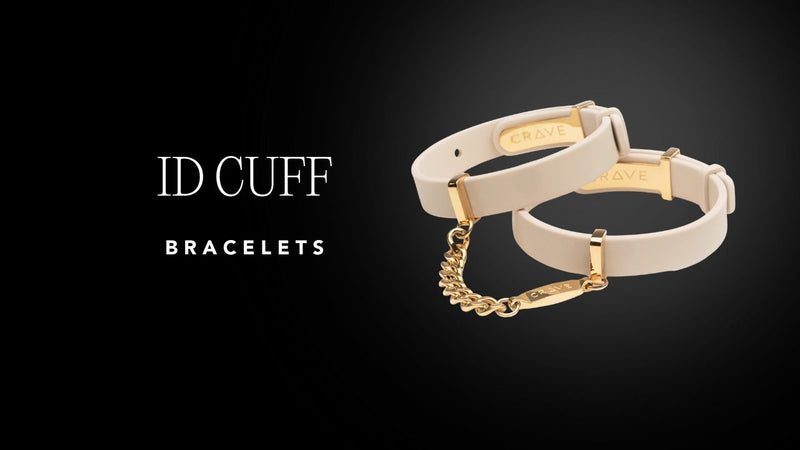 CRAVE ID CUFFS (PINK SILICONE & ROSE GOLD)