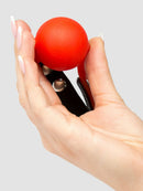 Bondage Medium Silicone Ball Gag in Faux Leather