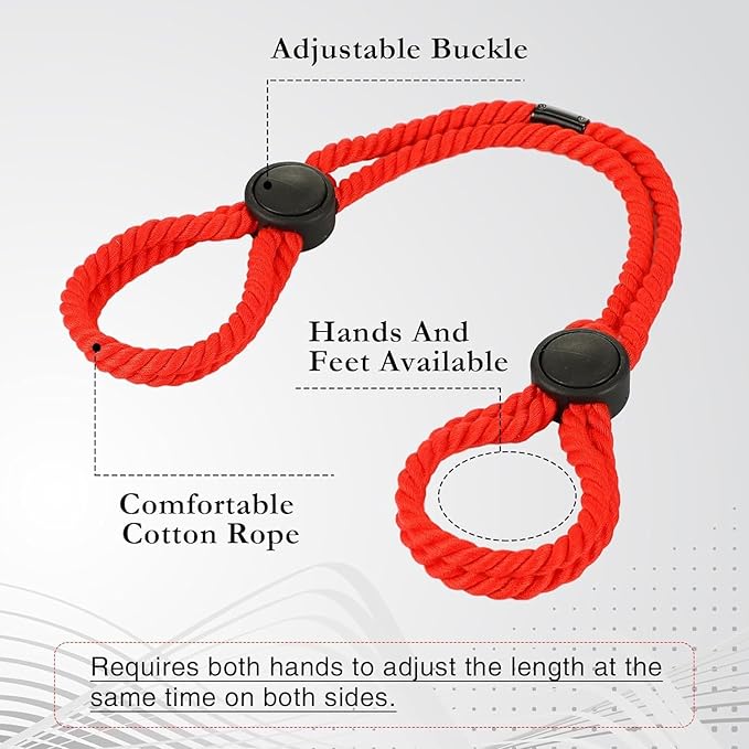 Handcuffs with Adjustable Rope
