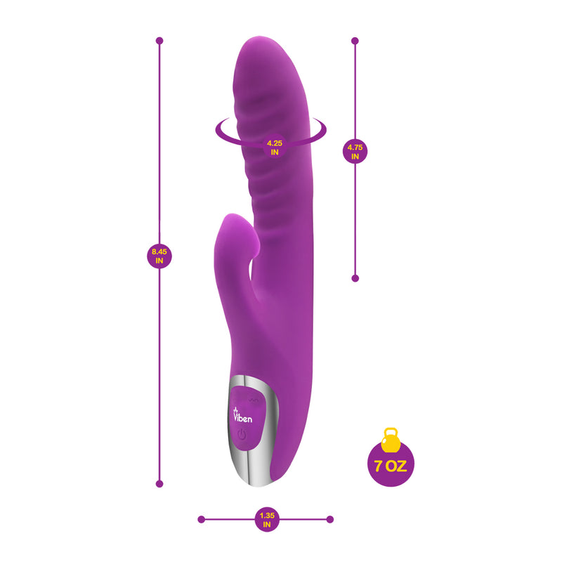 Viben Frenzy Rabbit Vibrator with Clitoral Suction