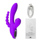 7 Speeds Silicone Vibrator with Clitoral Sucking Function and Anal Beads