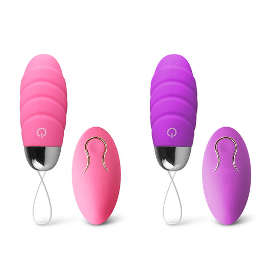 Purple Rechargeable Remote Control Vibrating Egg with 10 Speeds