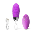 Purple Rechargeable Remote Control Vibrating Egg with 10 Speeds