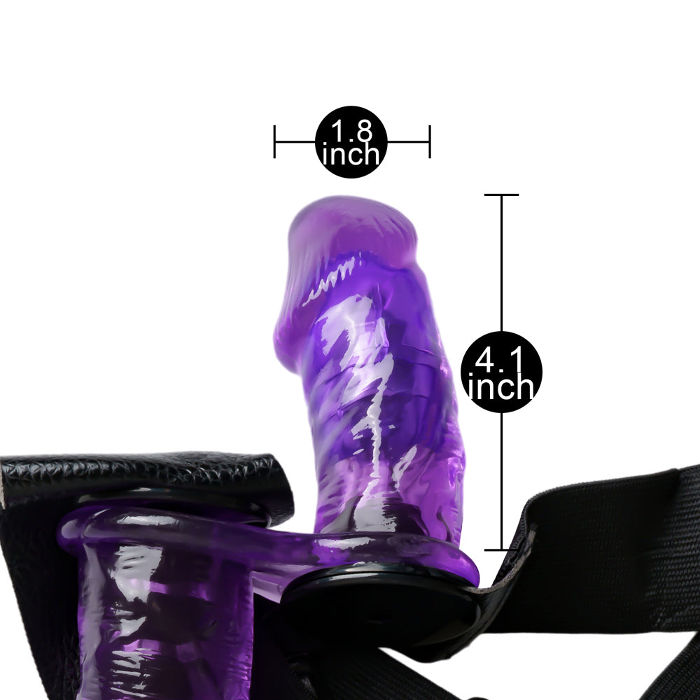 Dual Motor Flesh Color Strap On with Two Vibrating Dildos