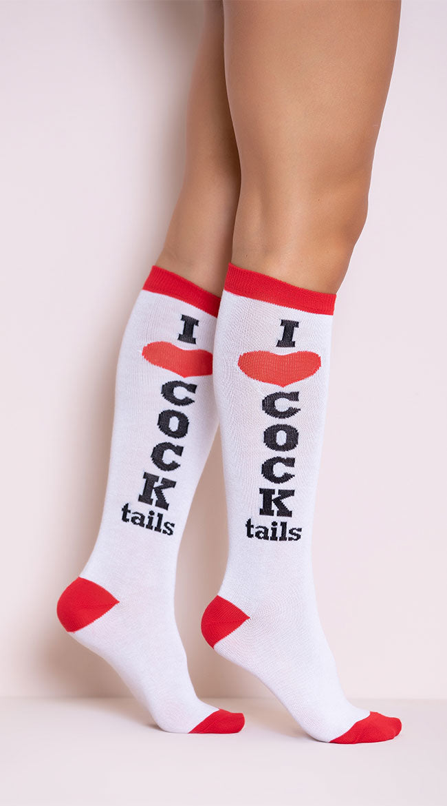 I Love Cocktails Knee High Socks