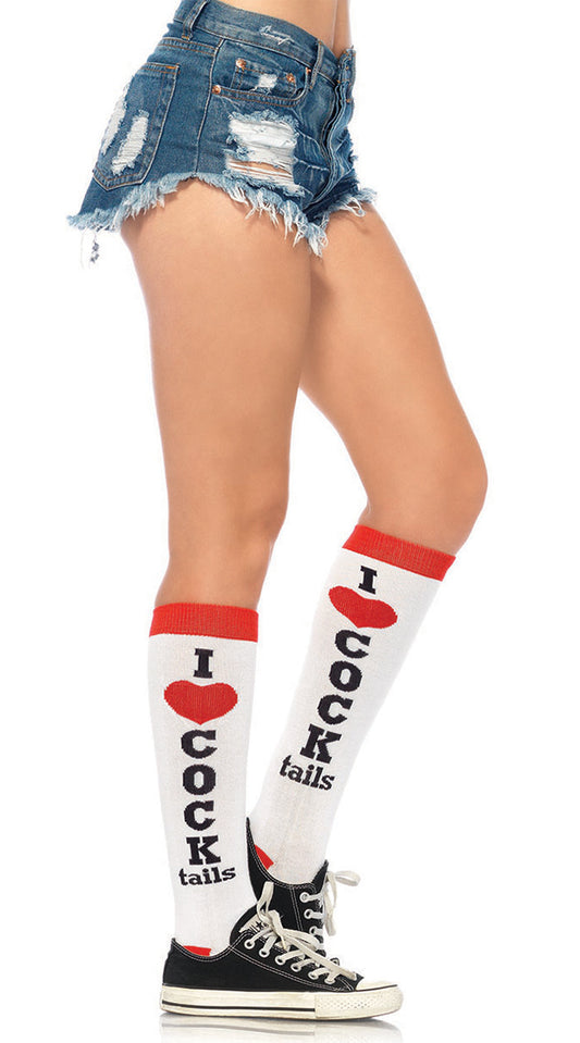 I Love Cocktails Knee High Socks