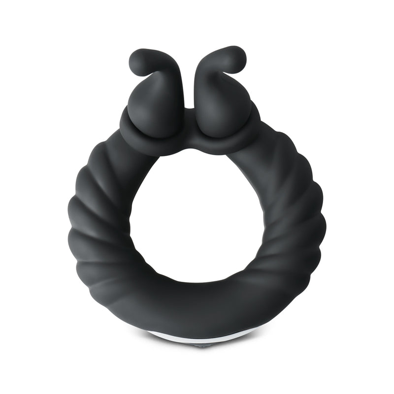 Rechargeable silicone vibrating cock ring with 10 speeds