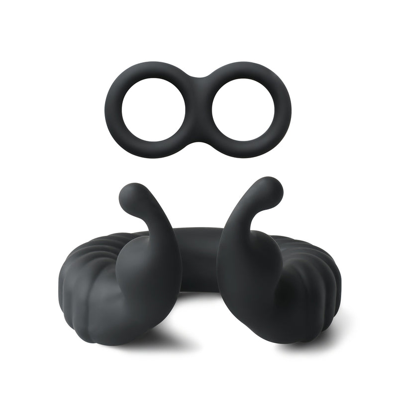 Rechargeable silicone vibrating cock ring with 10 speeds