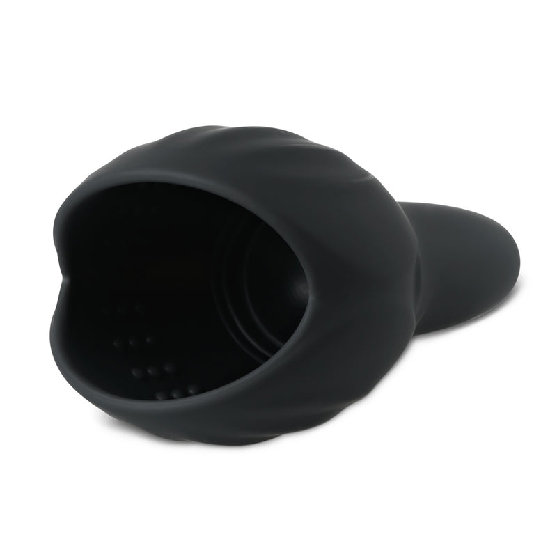 Black Color Silicone Male Masturbator Penis Training Vibrator