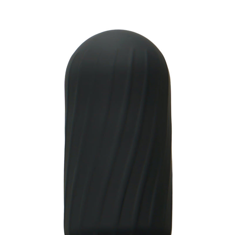 Black Vibrating Bullet with Silicone Grip Handle, 10-Speed Rechargeable