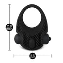 Silicone Vibrating Cock Ring with Clitoral Stimulator