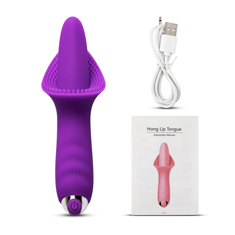 Purple Color Silicone Vibrating Tongue