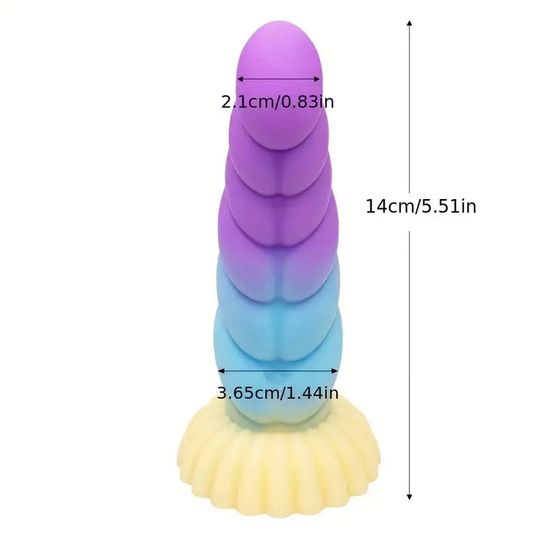 MultiColor Pleated Tentacle Dildo