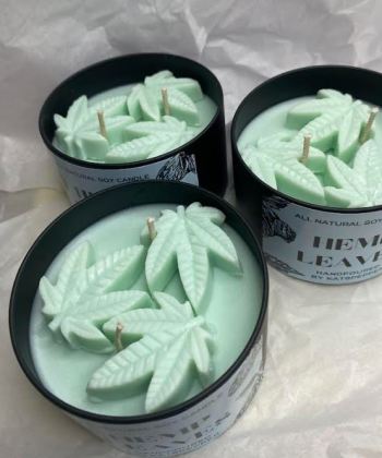 Sara Jay Hemp Leaves Soy Candle