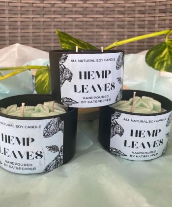 Sara Jay Hemp Leaves Soy Candle