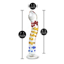 Colorful Textured Sensual Glass Dildo