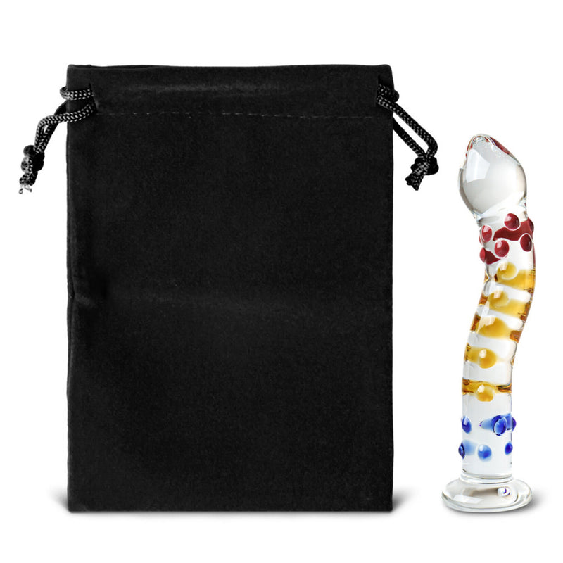 Colorful Textured Sensual Glass Dildo