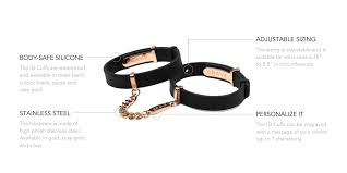 CRAVE ID CUFFS (BLACK SILICONE & GOLD)