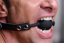 Master Series Hush Locking Silicone Ball Gag, Black