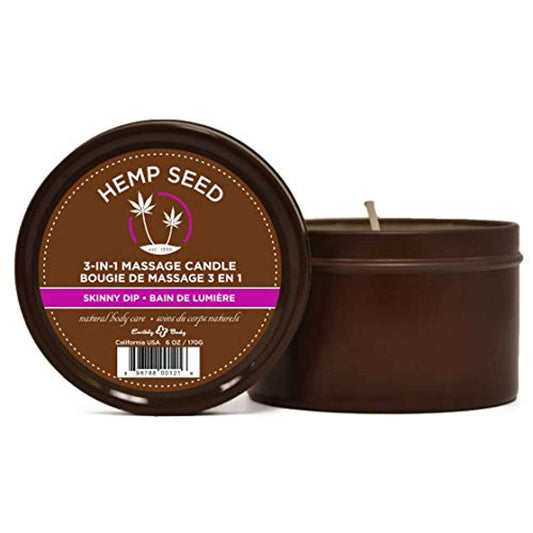 Earthly Body Massage Candle Skinny Dip oz