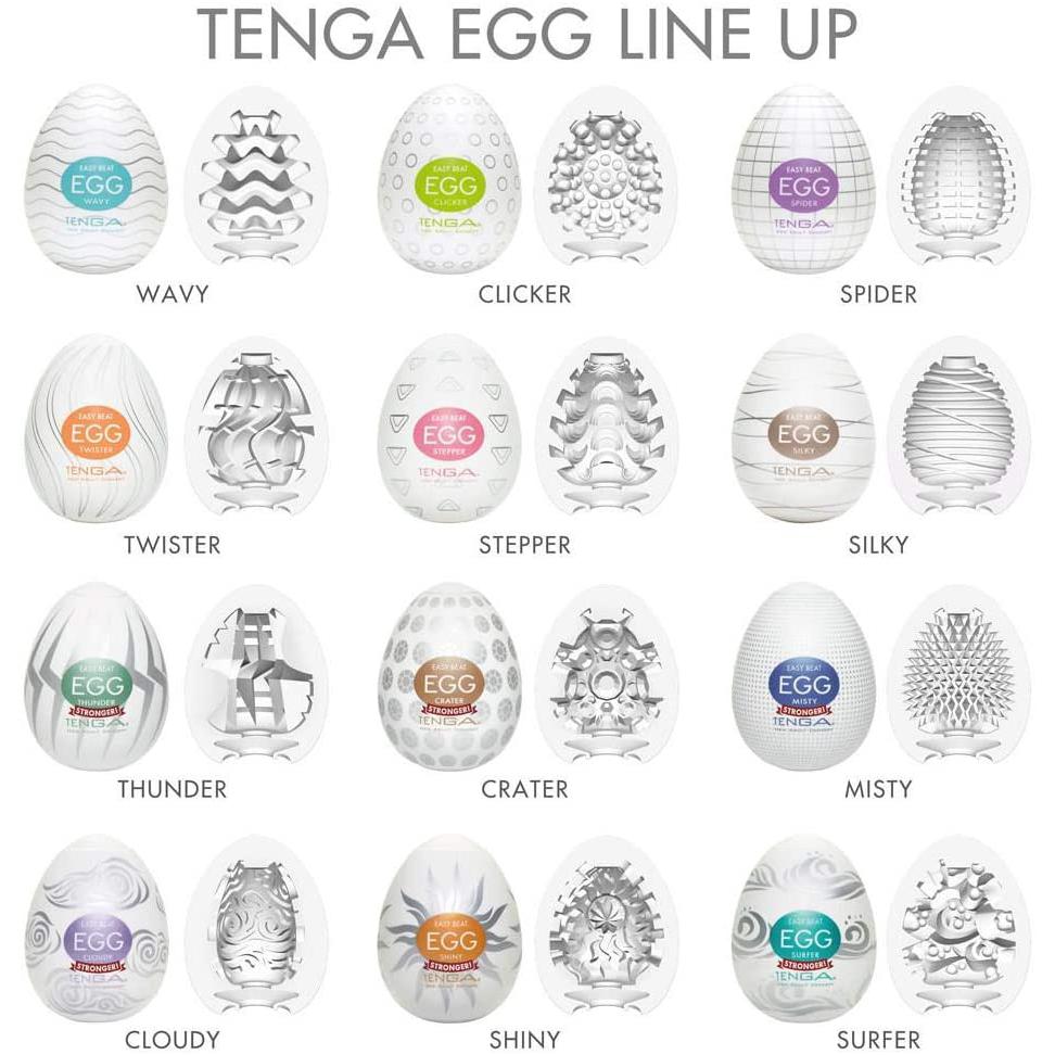 Tenga Easy Beat Egg Male Masturbator, Standard Color Variety Pack Men, Pleasure Masturbation Massager, EGG