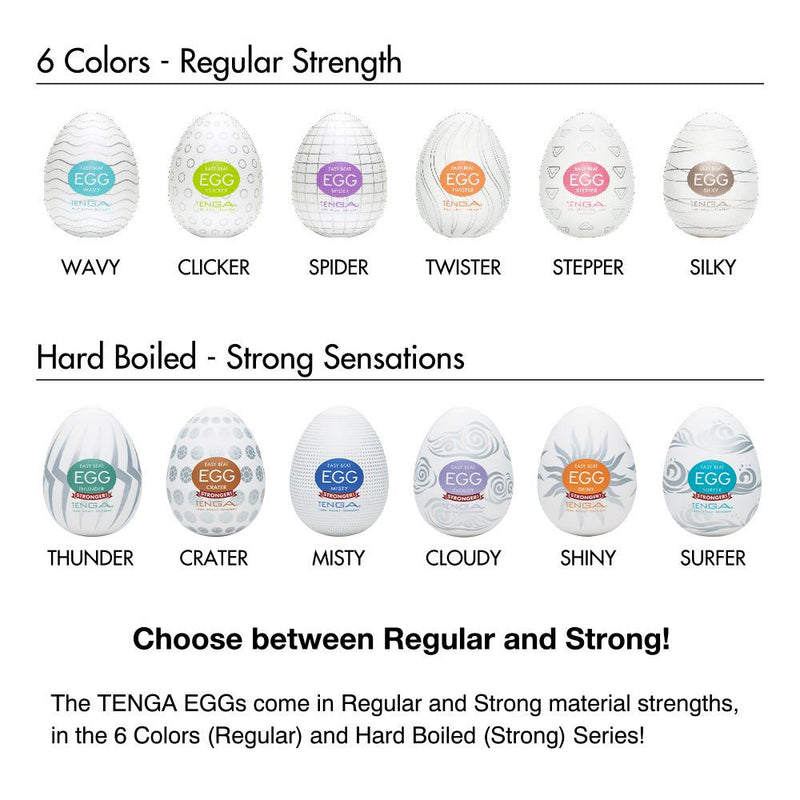 Tenga Easy Beat Egg Male Masturbator, Standard Color Variety Pack Men, Pleasure Masturbation Massager, EGG