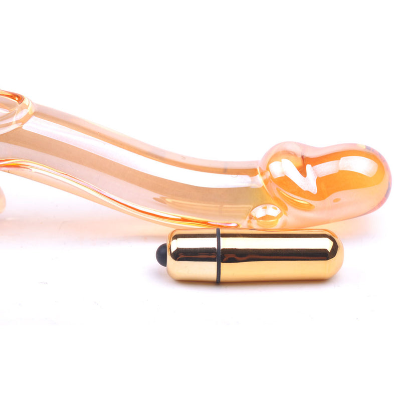 Dragon Golden Glass Vibrator