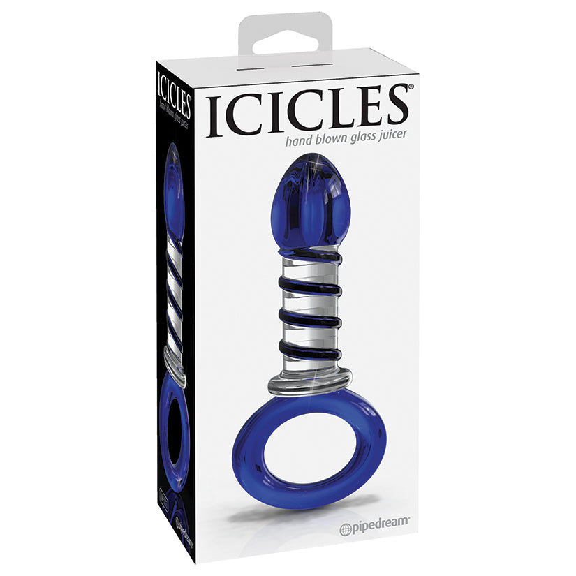 Icicles No. Plug Handle-Blue Swirl