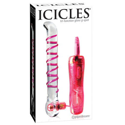 Icicles No. Function Vibrating Glass G-Spot-Pink