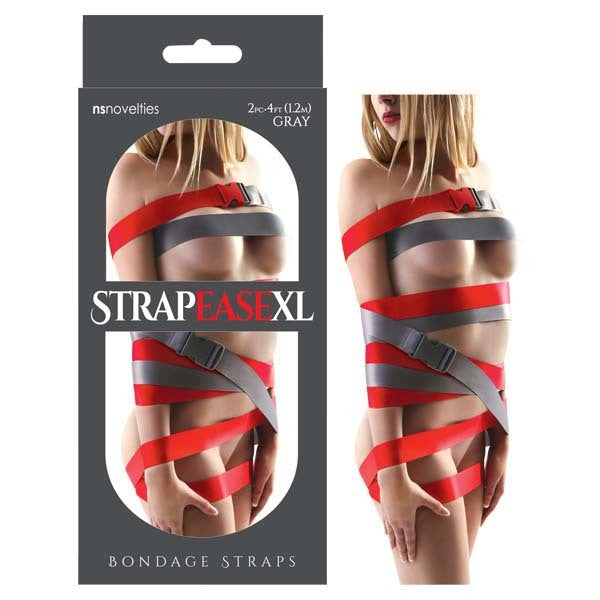 NS Novelties Strap Ease Bondage Straps, Piece Set, Foot, Gray