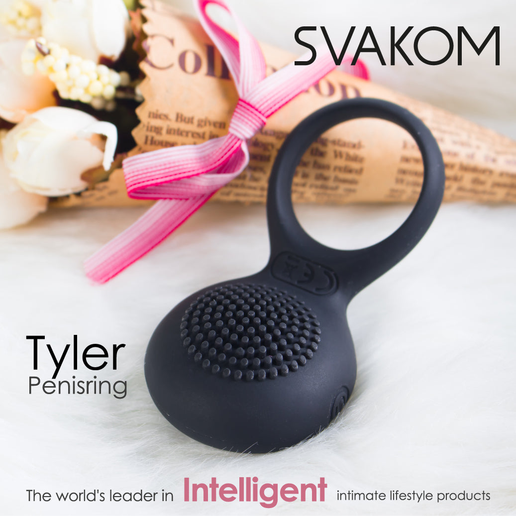 TYLER VIBRATING PENIS RING WITH TEXTURED HEAD