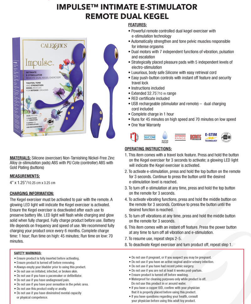 Impulse Intimate E-Stimulator Dual Kegel