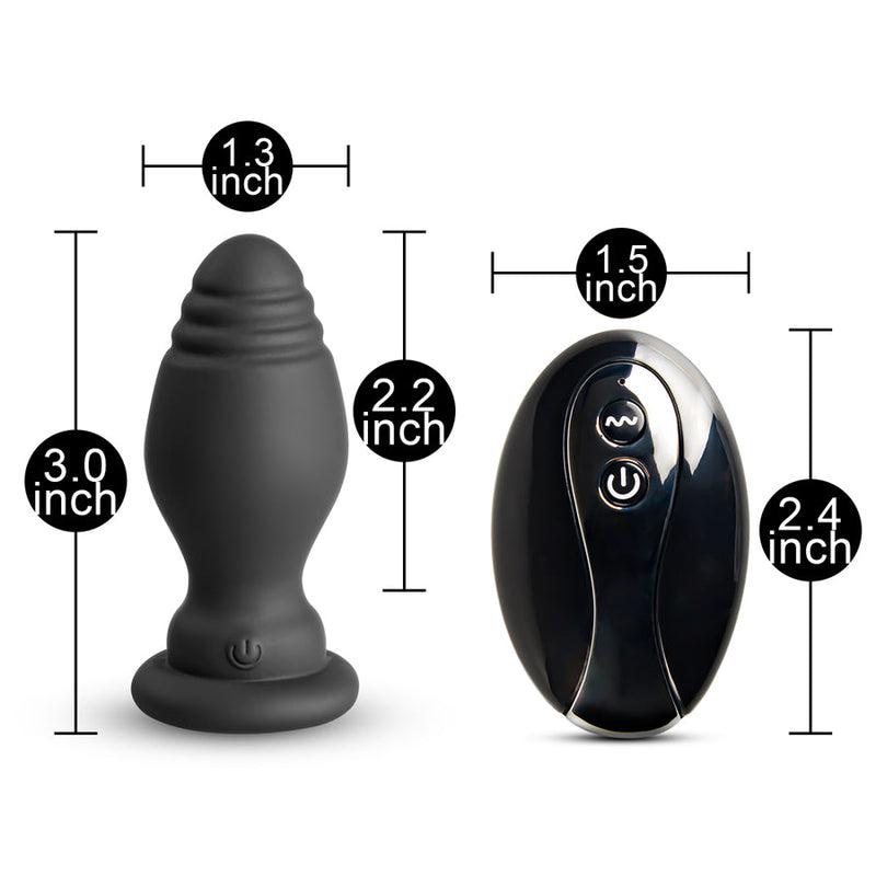 Remote Control Rechargeable Vibrating Butt Plug with 10 Speeds for the Red Tail