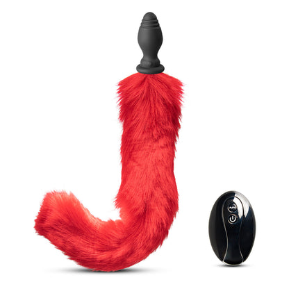 Remote Control Rechargeable Vibrating Butt Plug with 10 Speeds for the Red Tail