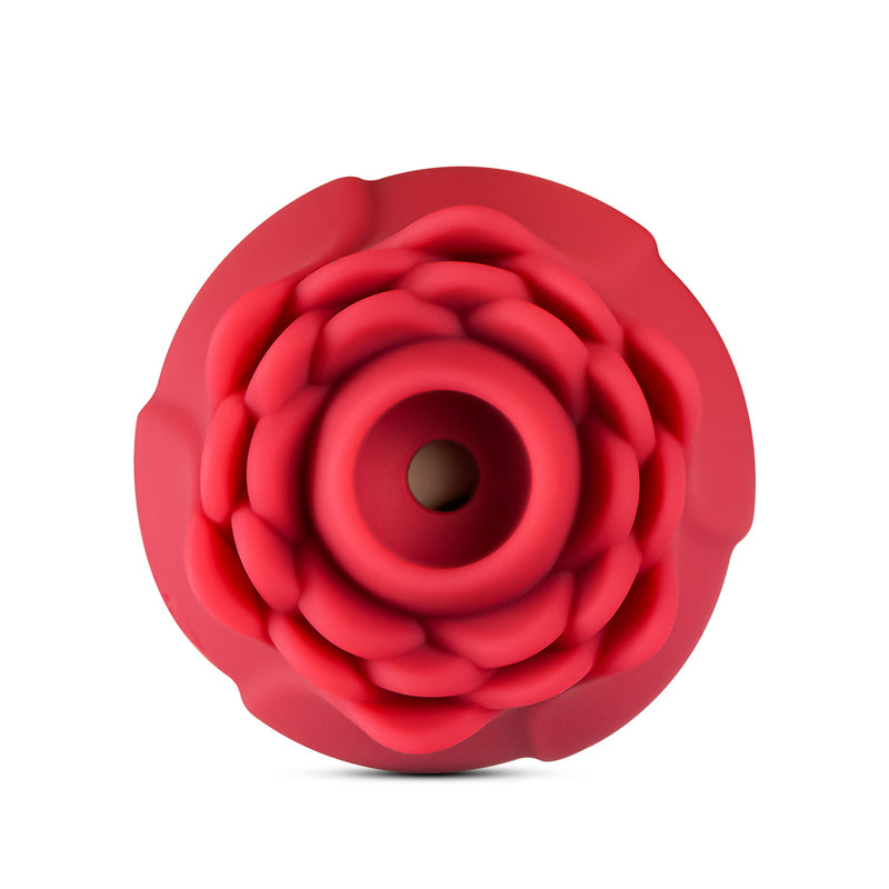 10-Speed Red Color Silicone Rose Sucking Vibrator with Vibrating Egg