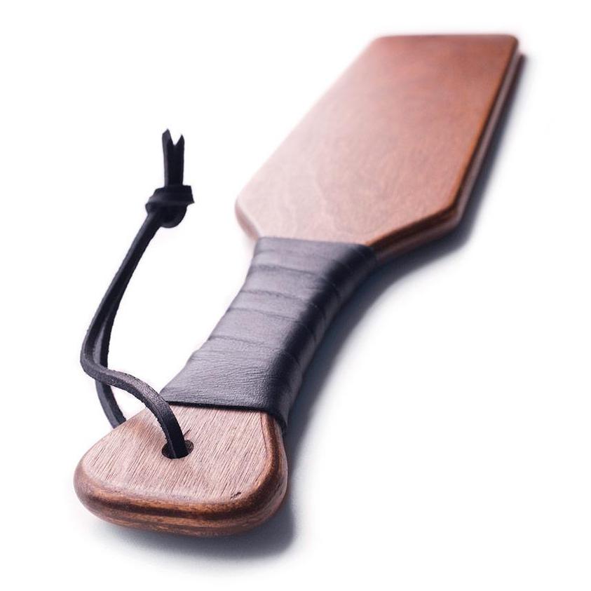 Leather Wrapped Wooded Paddle