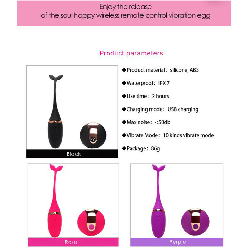 Silicone Remote Control Vibrating Egg