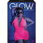 Glow Black Light Net Halter Dress Neon Pink Qn